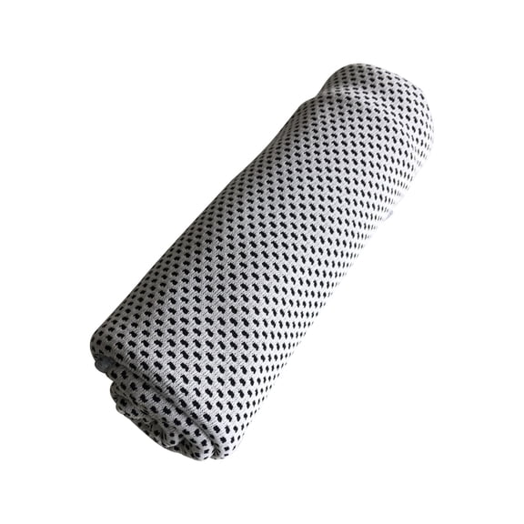 WIRESTER Polyester Fiber Cooling Towel Fast Drying Multi-Purpose 12 inch x 38 inch for Sports, Gym, Yoga, Fitness, Workout, Running, Travel, Camping - Gray