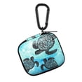 thumbnail image 1 of WIRESTER Portable EVA Small Earbuds Carrying Case Storage Bag Organizer with Carabiners for Earphones, Earbuds, Earpieces, SD Memory Card, Camera Chips - Ocean Sea Turtles, 1 of 7