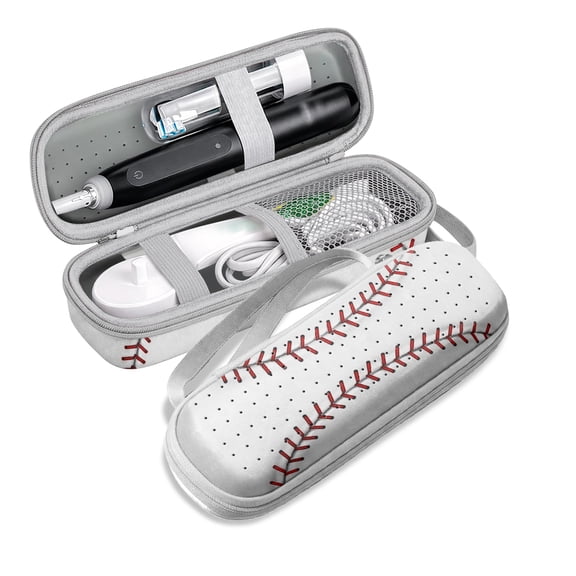 WIRESTER Portable Electric Toothbrush Travel Case, Hard Storage Box Compatible with Oral-B Pro Series & Philips Sonicare ProtectiveClean, Baseball