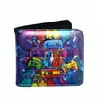 thumbnail image 1 of WIRESTER RFID Blocking Bifold Wallet for Men, Slim Leather Credit Card Holder with ID Window - Colorful Gaming Controller, 1 of 6