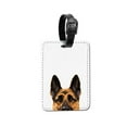 thumbnail image 1 of WIRESTER Rectangle PU Leather Luggage Tags for Travel Suitcase Baggage 4.05 x 2.83 inches - Animal Black Tan German Shepherd Dog, 1 of 7