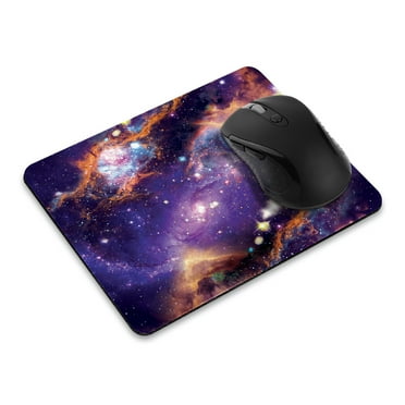 WIRESTER 8.66x7.08 in Rectangle Mouse Pad with Non-Slip Rubber Base for Computers, Laptop, Office & Home - Purple Milky Way Galaxy