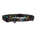 thumbnail image 1 of WIRESTER Reflective Dog Collar for Small/Medium Dogs with Buckle, Multicolor Paws Dog, 1 of 4