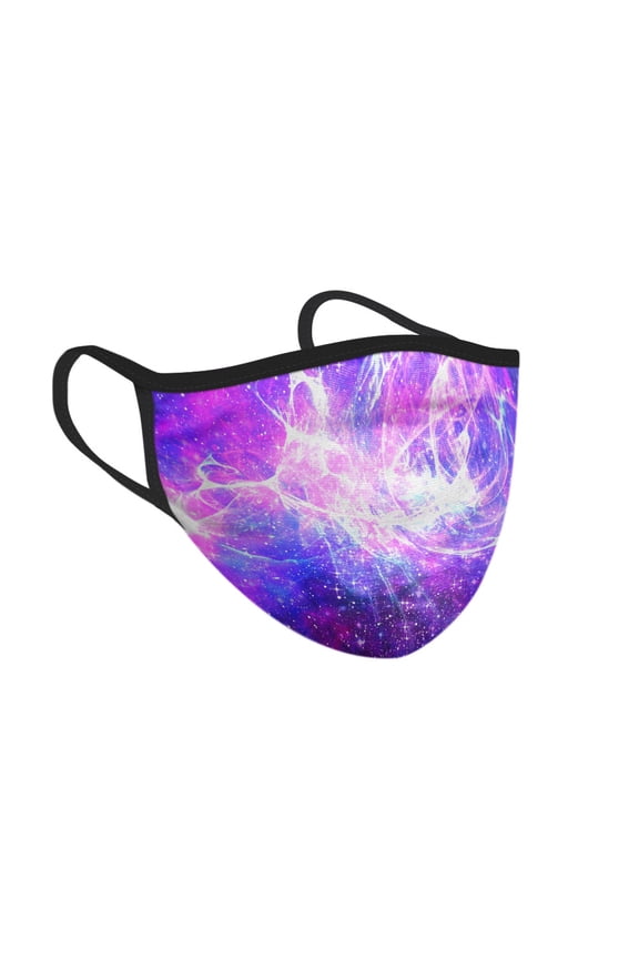 Reusable Washable Polyester Cotton Mask Cover Protection For Adult, Purple Stardust Boom