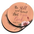 thumbnail image 1 of WIRESTER Round Neoprene Car Coaster for Drinks, Set of 2pcs, Christian Quotes Psalm 46:10, 1 of 6