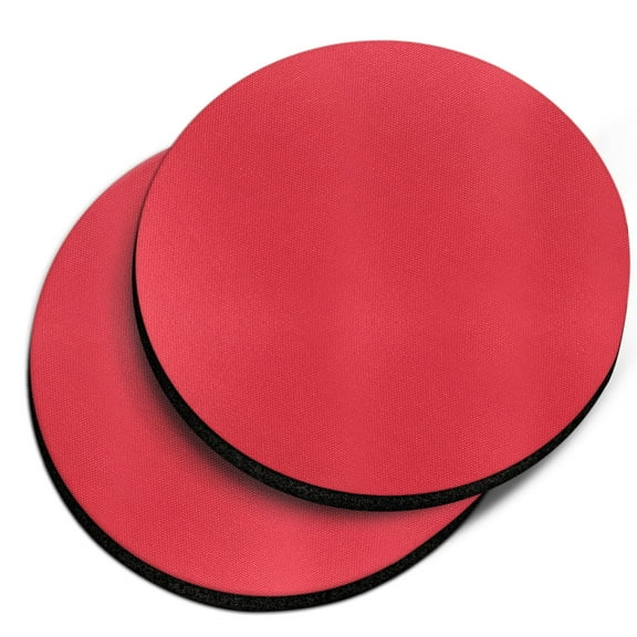 WIRESTER Round Neoprene Car Coaster for Drinks, Set of 2pcs, Solid Favorite Red