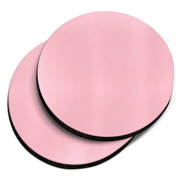 WIRESTER Round Neoprene Car Coaster for Drinks, Set of 2pcs, Solid Light Pink