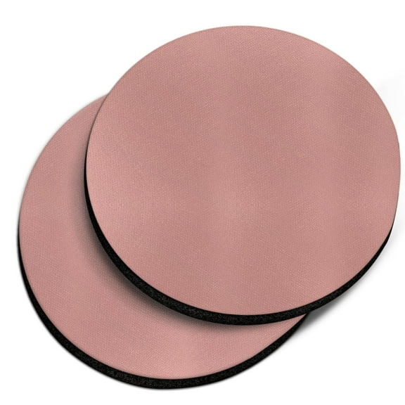 WIRESTER Round Neoprene Car Coaster for Drinks, Set of 2pcs, Solid Rose Gold