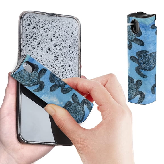 WIRESTER Screen Cleaner Spray Kit, Portable Mobile Phone Tablet Screen Cleaner Computer Surface Cleaning Spray Screen Film Cleaning Kit - Ocean Sea Turtles