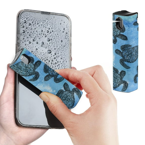 WIRESTER Screen Cleaner Spray Kit, Portable Mobile Phone Tablet Screen Cleaner Computer Surface Cleaning Spray Screen Film Cleaning Kit - Ocean Sea Turtles