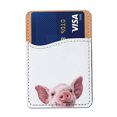 thumbnail image 1 of WIRESTER Self-Adhesive PU Leather Card Holder Stick on Pocket Credit Card Case Pouch Wallet for Apple Samsung Motorola LG Smart Phones - Baby Pig, 1 of 6