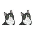 thumbnail image 1 of WIRESTER Set 2pcs 5" x 5" Vinyl Decor Decal Sticker Removable For Notebook, Ipad, Car - Black White Tuxedo Cat, 1 of 5