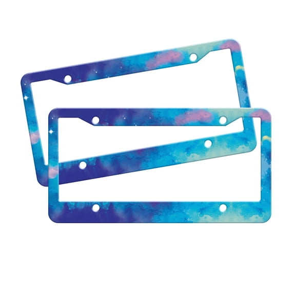 WIRESTER Set 2pcs 6" x 12" Auto Drive License Plate Frame Cover - Abstract Art Painting