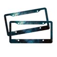 thumbnail image 1 of WIRESTER Set 2pcs 6" x 12" Auto Drive License Plate Frame Cover - Blue Sky Galaxy Nebula, 1 of 6
