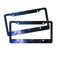 thumbnail image 1 of WIRESTER Set 2pcs 6" x 12" Auto Drive License Plate Frame Cover - Galaxy Star Space, 1 of 6