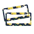 thumbnail image 1 of WIRESTER Set 2pcs 6" x 12" Auto Drive License Plate Frame Cover - Lemons Mint Leafs Dark Blue, 1 of 7