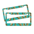 thumbnail image 1 of WIRESTER Set 2pcs 6" x 12" Auto Drive License Plate Frame Cover - Paradise Pineapples, 1 of 6