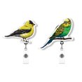 thumbnail image 1 of WIRESTER Set 2pcs Design Acrylic Key Card Holder Belt Clip Reel Id Badge Retractable - American Goldfinch Bird & Budgie Parakeet Bird, 1 of 5