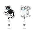 thumbnail image 1 of WIRESTER Set 2pcs Design Acrylic Key Card Holder Belt Clip Reel Id Badge Retractable - Cat Stuffs, 1 of 1