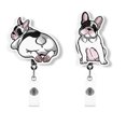 thumbnail image 1 of WIRESTER Set 2pcs Design Acrylic Key Card Holder Belt Clip Reel Id Badge Retractable - French Bulldog Funny Playful Postures (S2), 1 of 1
