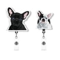thumbnail image 1 of WIRESTER Set 2pcs Design Acrylic Key Card Holder Belt Clip Reel Id Badge Retractable - French Bulldog Puppy Dogs, 1 of 6