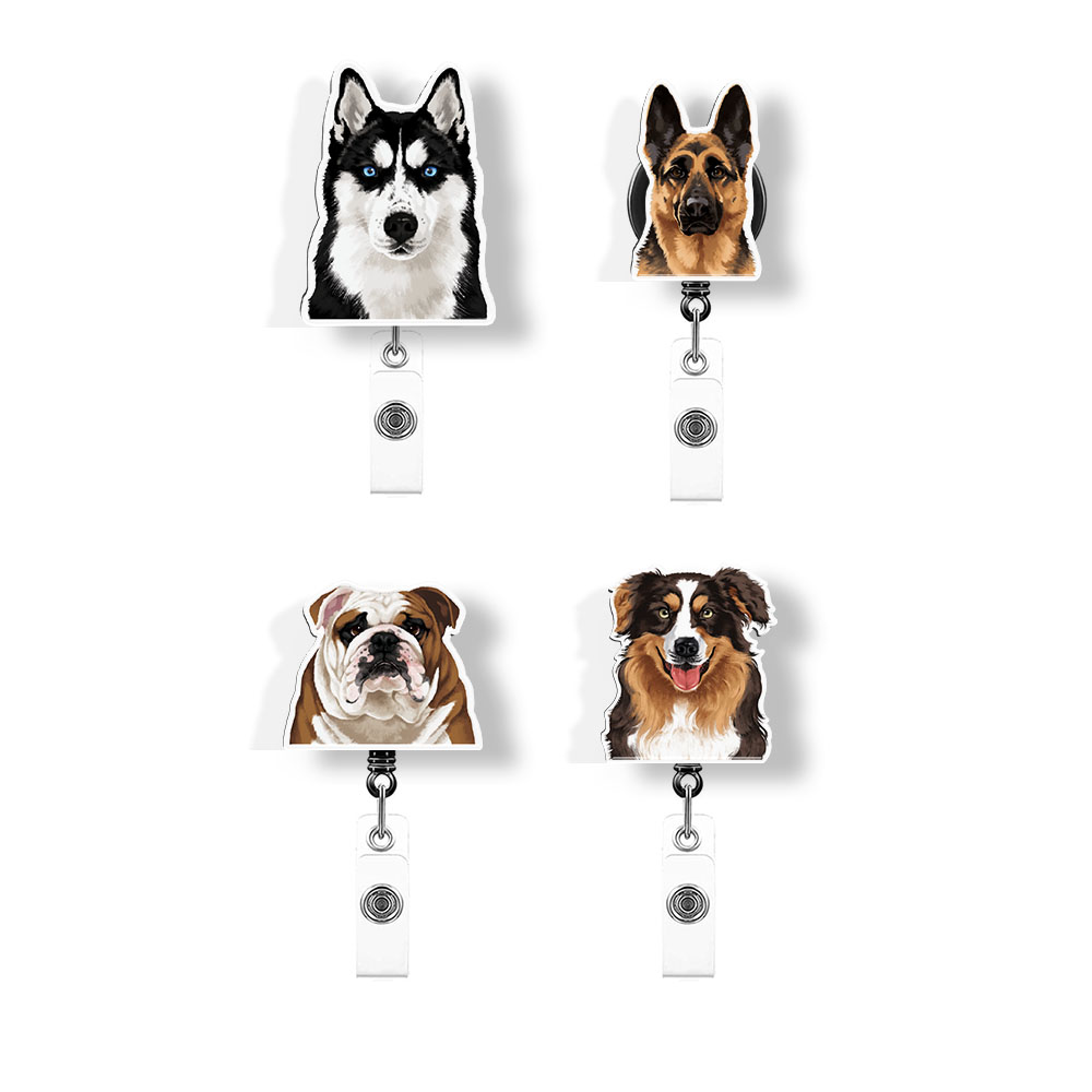 Siberian Husky Retractable Badge Reel Or Id Holder With Clip, 1 - Food 4  Less