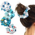 thumbnail image 1 of WIRESTER Set of 4pcs Scrunchies Hair Ties Headband Accessory - Ocean Fish Turtles, 1 of 8