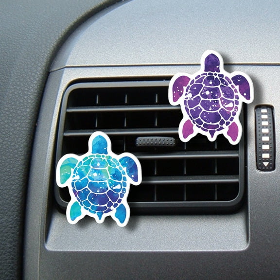 WIRESTER Set of 2pcs Car Air Freshener Fragrance Vent Clip Decoration with Lemon Scented Pad, Animal Blue Purple Sea Turtles