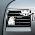 thumbnail image 1 of WIRESTER Set of 2pcs Car Air Freshener Fragrance Vent Clip Decoration with Lemon Scented Pad - White English Bulldog Funny Playful Postures, 1 of 7