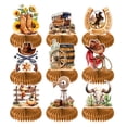 thumbnail image 1 of WIRESTER Set of 9 Western Cowboy Honeycomb Centerpieces – Table Top Party Decorations & Favors, 1 of 6