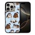 thumbnail image 1 of WIRESTER Shockproof Soft Rubber Cover Case for Apple iPhone 16 Pro 6.3" 2024, Brindle Brown English Bulldog Funny Playful Postures On Light Blue Background, 1 of 5