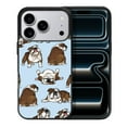 thumbnail image 1 of WIRESTER Shockproof Soft Rubber Cover Case for Apple iPhone 17 Pro 6.3" 2025, Brindle Brown English Bulldog Funny Playful Postures On Light Blue Background, 1 of 5