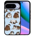 thumbnail image 1 of WIRESTER Shockproof Soft Rubber Cover Case for Google Pixel 10 6.3" 2025, Brindle Brown English Bulldog Funny Playful Postures On Light Blue Background, 1 of 5