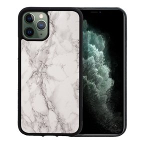 WIRESTER Shockproof Soft Rubber Cover Case for Apple iPhone 11 Pro Max 6.5" 2019, Cream Stone Marble