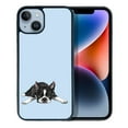 thumbnail image 1 of WIRESTER Shockproof Soft Rubber Cover Case for Apple iPhone 14 6.1" 2022, Boston Terrier Dog Lying Down Looking Up On Light Blue Background, 1 of 5