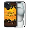 thumbnail image 1 of WIRESTER Shockproof Soft Rubber Cover Case for Apple iPhone 15 6.1" 2023 (NOT FIT Apple iPhone 15 Plus 6.7" 2023), Halloween Pumpkin Lantern Black, 1 of 5