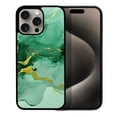 thumbnail image 1 of WIRESTER Shockproof Soft Rubber Cover Case for Apple iPhone 15 Pro 6.1" 2023, Marble Gold And Green, 1 of 5