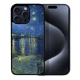 thumbnail image 1 of WIRESTER Shockproof Soft Rubber Cover Case for Apple iPhone 15 Pro Max 6.7" 2023 (NOT FIT Apple iPhone 15 Pro 6.1" 2023), Starry Night Over The Rhone, 1 of 5