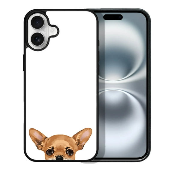 WIRESTER Shockproof Soft Rubber Cover Case for Apple iPhone 16 6.1" 2024, Animal Fawn Chihuahua Dog