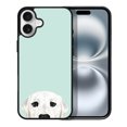 thumbnail image 1 of WIRESTER Shockproof Soft Rubber Cover Case for Apple iPhone 16 6.1" 2024, Animal White Labrador Retriever Dog On Aero Blue Background, 1 of 5