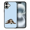 thumbnail image 1 of WIRESTER Shockproof Soft Rubber Cover Case for Apple iPhone 16 6.1" 2024, Basset Hound Dog Lying Down Looking Up On Light Blue Background, 1 of 5