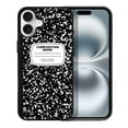 thumbnail image 1 of WIRESTER Shockproof Soft Rubber Cover Case for Apple iPhone 16 6.1" 2024, Black Composition Book, 1 of 5