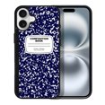thumbnail image 1 of WIRESTER Shockproof Soft Rubber Cover Case for Apple iPhone 16 6.1" 2024, Blue Composition Book, 1 of 5