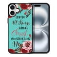 thumbnail image 1 of WIRESTER Shockproof Soft Rubber Cover Case for Apple iPhone 16 6.1" 2024, Christian Bible Verses Philippians 4:13, 1 of 5