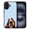 thumbnail image 1 of WIRESTER Shockproof Soft Rubber Cover Case for Apple iPhone 16 Plus 6.7" 2024, Basset Hound Dog On Light Blue Background, 1 of 5