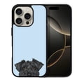 thumbnail image 1 of WIRESTER Shockproof Soft Rubber Cover Case for Apple iPhone 16 Pro 6.3" 2024, Animal Black Miniature Schnauzer Dog On Light Blue Background, 1 of 5