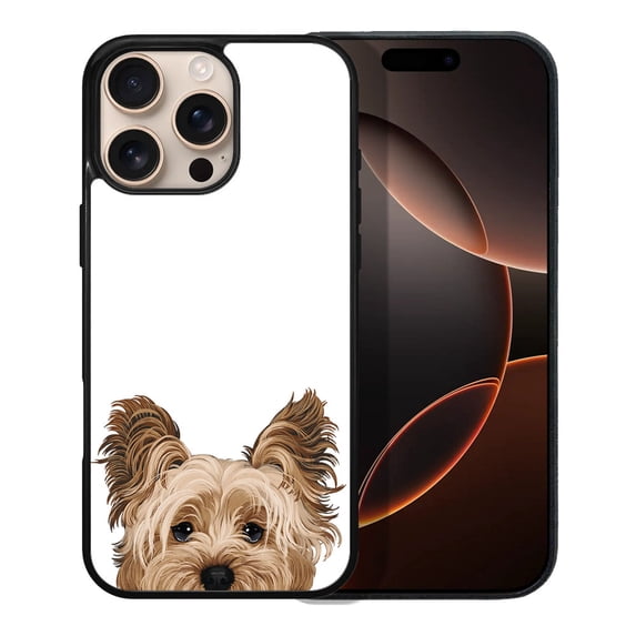 WIRESTER Shockproof Soft Rubber Cover Case for Apple iPhone 16 Pro Max 6.9" 2024, Animal Yorkshire Terrier Dog