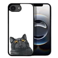 thumbnail image 1 of WIRESTER Shockproof Soft Rubber Cover Case for Apple iPhone 16e 6.1" 2025, Black Bombay Kitten Cat, 1 of 5