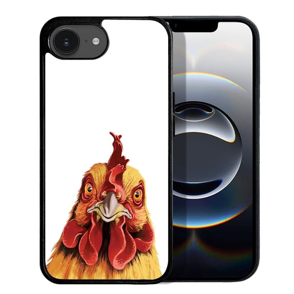 WIRESTER Shockproof Soft Rubber Cover Case for Apple iPhone 16e 6.1" 2025, Cochin Chicken