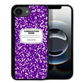 thumbnail image 1 of WIRESTER Shockproof Soft Rubber Cover Case for Apple iPhone 16e 6.1" 2025, Purple Composition Book, 1 of 5